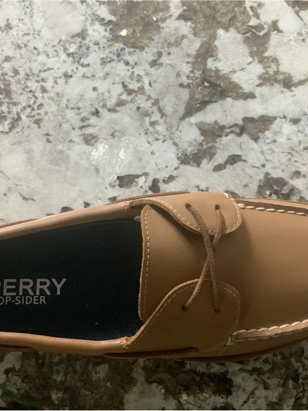 Sperry Men's Leather Boat Shoe in Light Brown